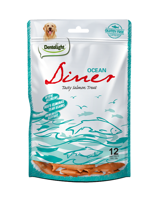 3" Ocean Diner tasty salmon treat ×12pcs 108g