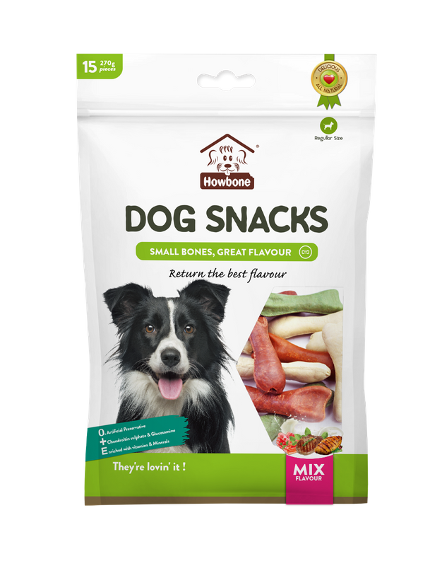 HOWBONE DOG SNACKS Small Bone Mix Flavour 270g
